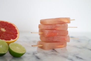 DIY Grapefruit Eis am Stil gestapelt - lindalovesde