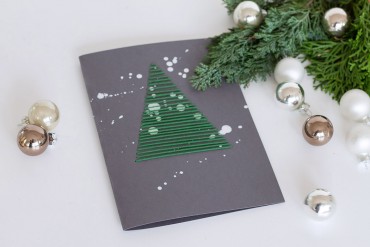 Weihnachtspostkarten besticken DIY Blog - Geschenkideen selber machen