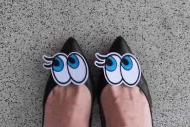 Augen Patches auf Schuhen - einfachter DIY Trend