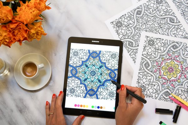 Mandala Ausmalbild selber zeichenen - Ausmalen für Erwachsene