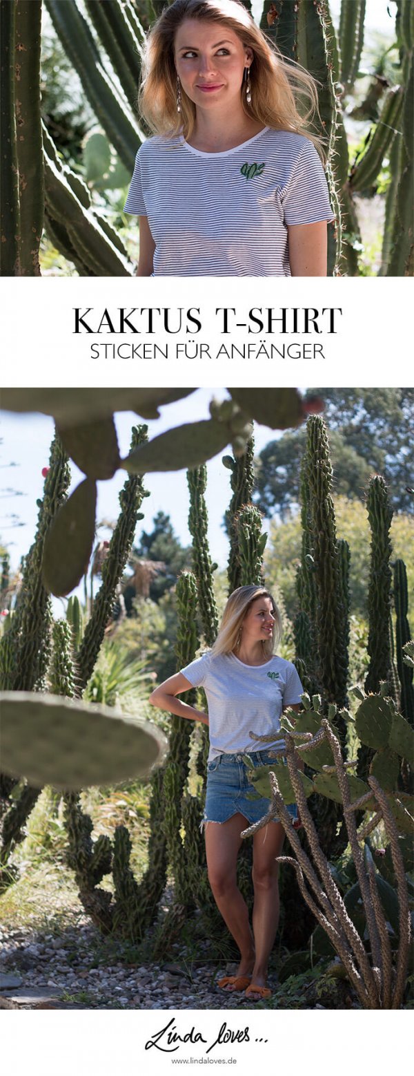 DIY KAKTUS AUF T-SHIRT STICKEN LERNEN
