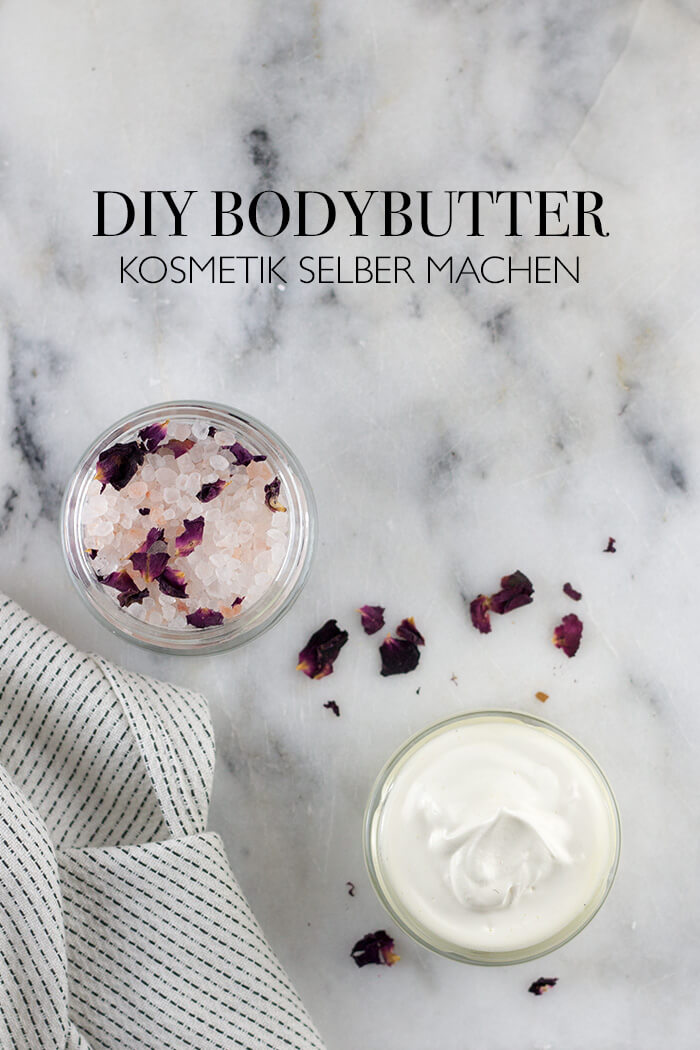 DIY Kosmetik Bodybutter Badesals Körperbutter selbstgemacht do-it-yourself Blog lindalovesde