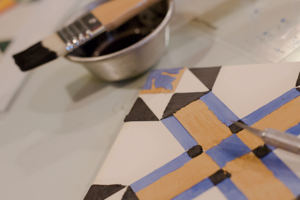 Wandfliesen bemalen Azulejos Workshop DIY Souvenir selber machen basteln